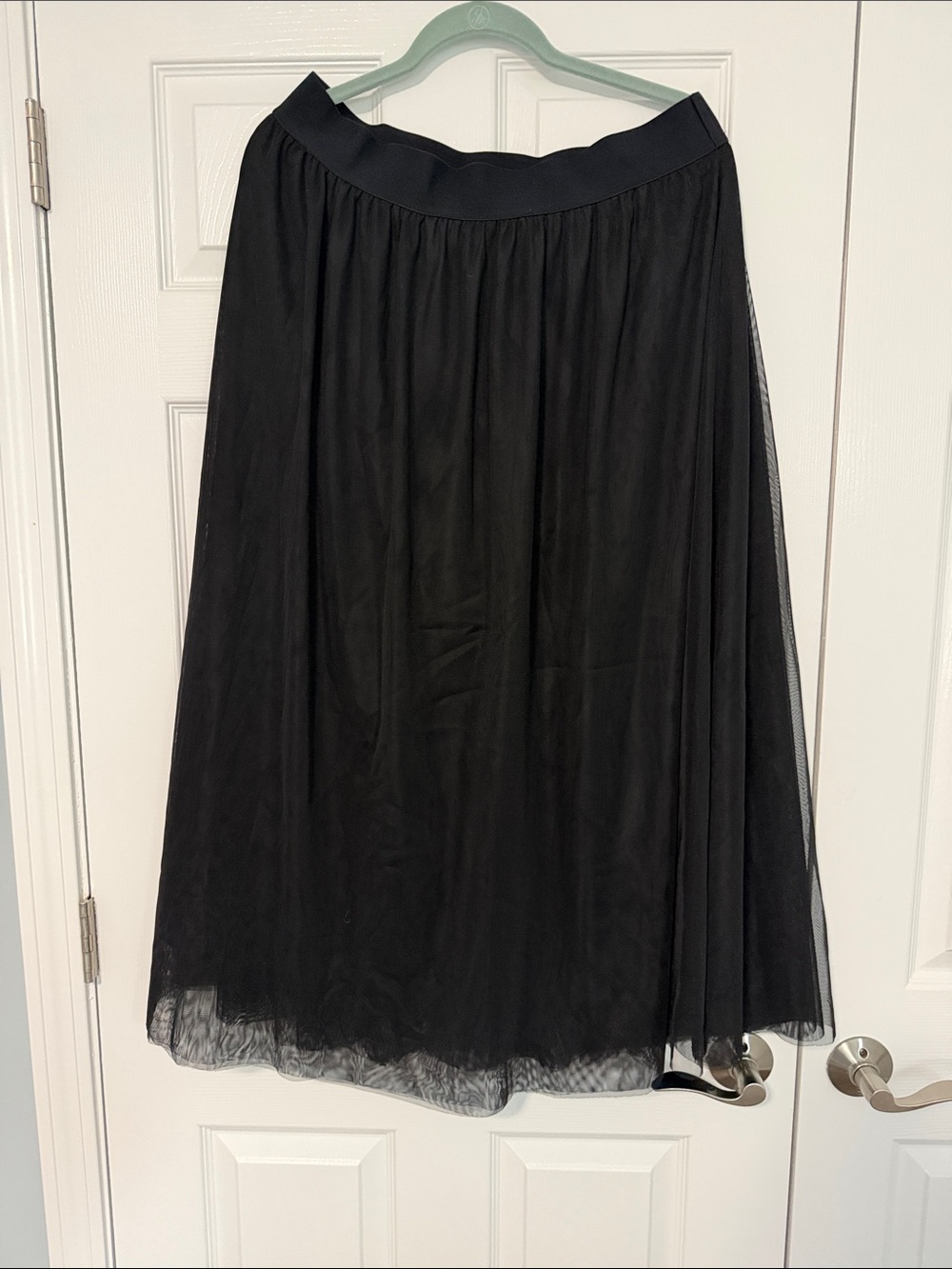 Boden Black Maxi Tulle Skirt